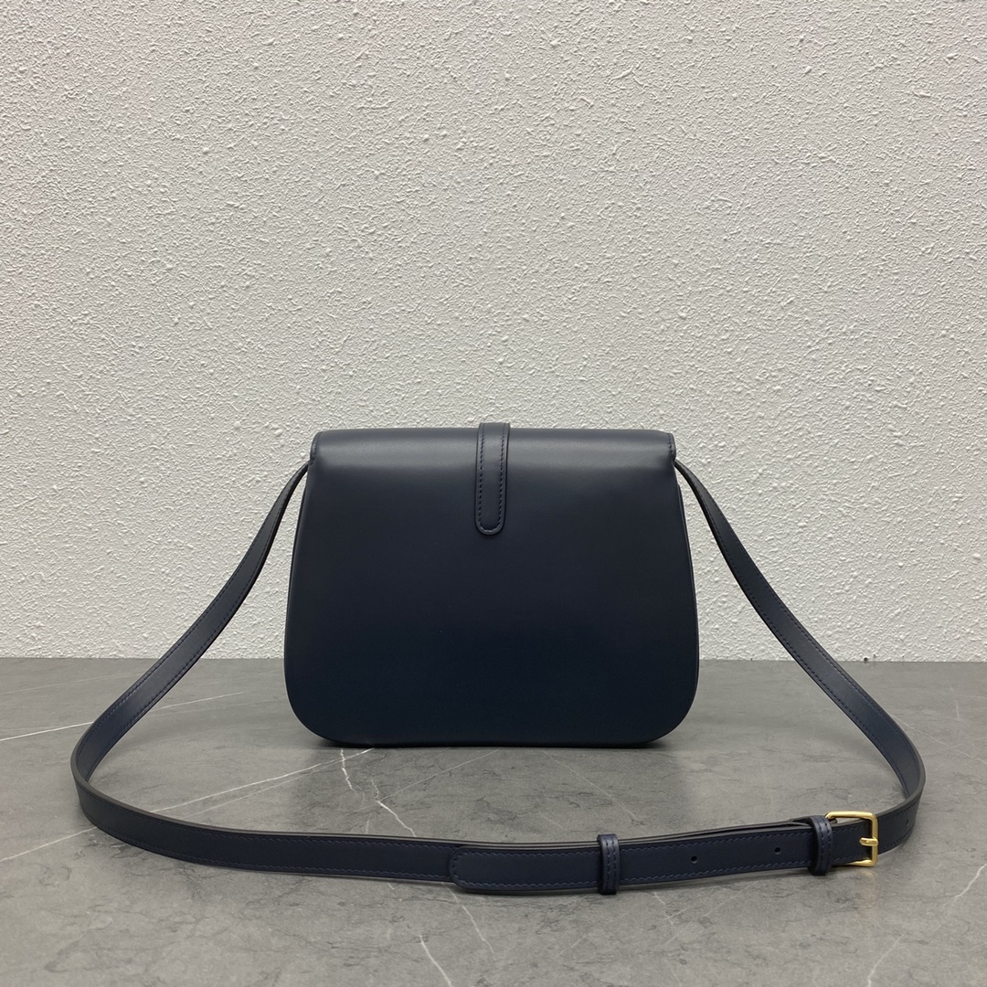 Celine Tabou Shoulder Bag In Smooth Calfskin Navy Blue 196583